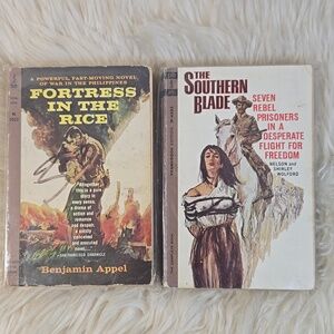 Vintage War & Western Pulp Paperback 1960's Permabook 1st Edition Bundle